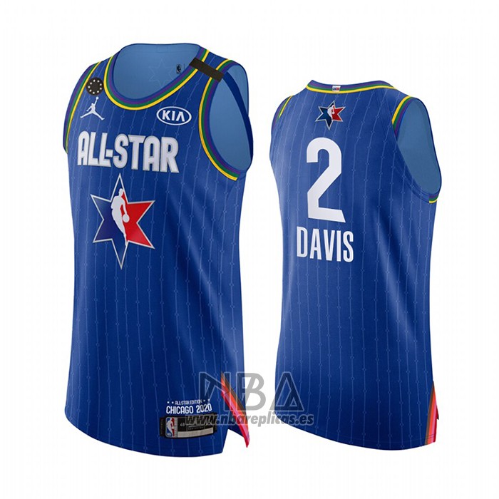 Camiseta All Star 2020 Los Angeles Lakers Anthony Davis NO 2 Autentico Azul